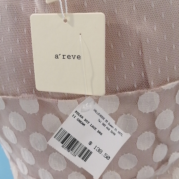 A'reve Polka Dot Lace Cream Dress as Mediu… - Picture 9 of 13